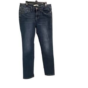 Code Bleu Size 6 Kensington Slim Straight Jean Back Flap Pockets Dark Wash